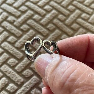 Silver Heart Infinity Ring